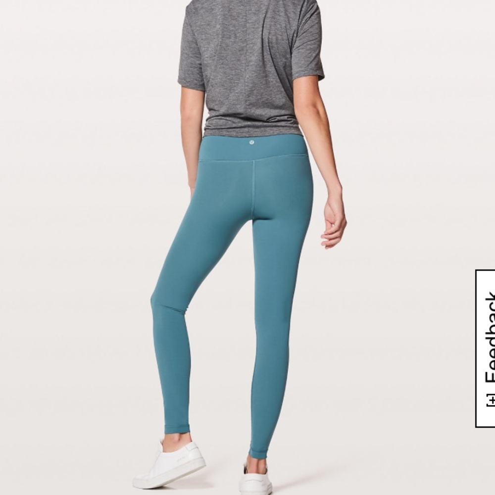 Lululemon Athletica Wunder Under Hi-Rise Leggings - Blue/Green - Size 6